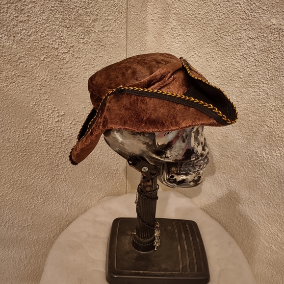 Teetot Pirate Hat Velvety Halloween Costume Party Cosplay Festival Themed Event - Picture 7 of 10